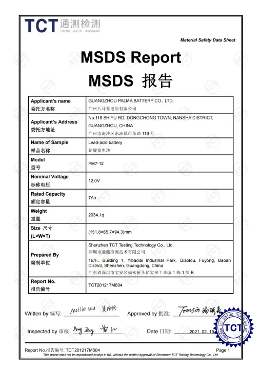 MSDS 報告